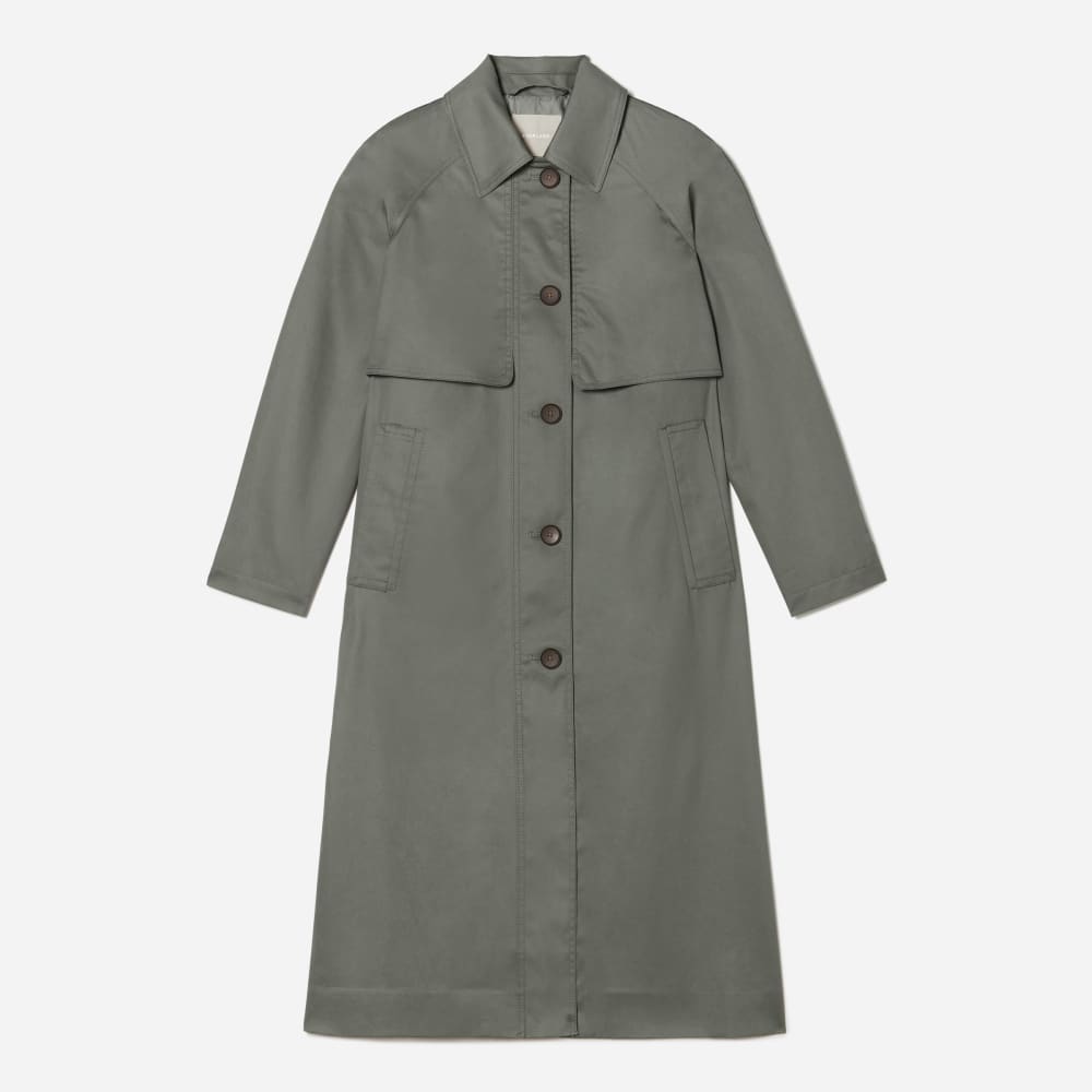 The Long Mac Coat | Pewter Green - Image 2