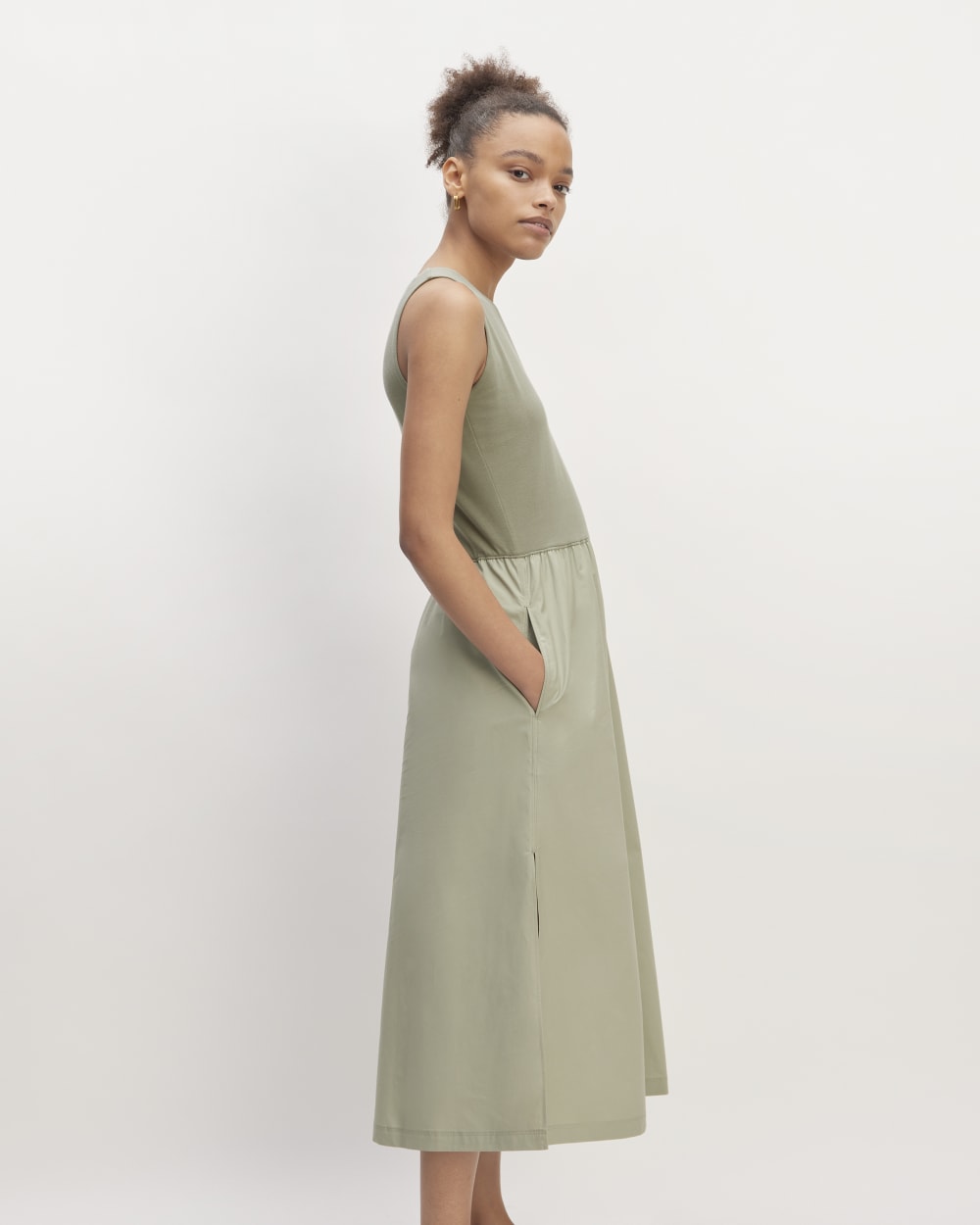 The Supima? High-Neck Riviera Dress | Sage Green - Image 3