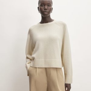 The Boxy Crew in Cashmere | Bone