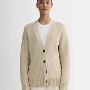 The Cotton Honeycomb Cardigan | Mojave Desert / Natural