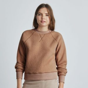 The ReNew Fleece Raglan Sweatshirt | Camel