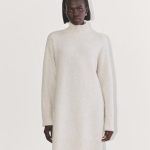 The Sweater Dress in Plush Cotton | Heathered Oat
