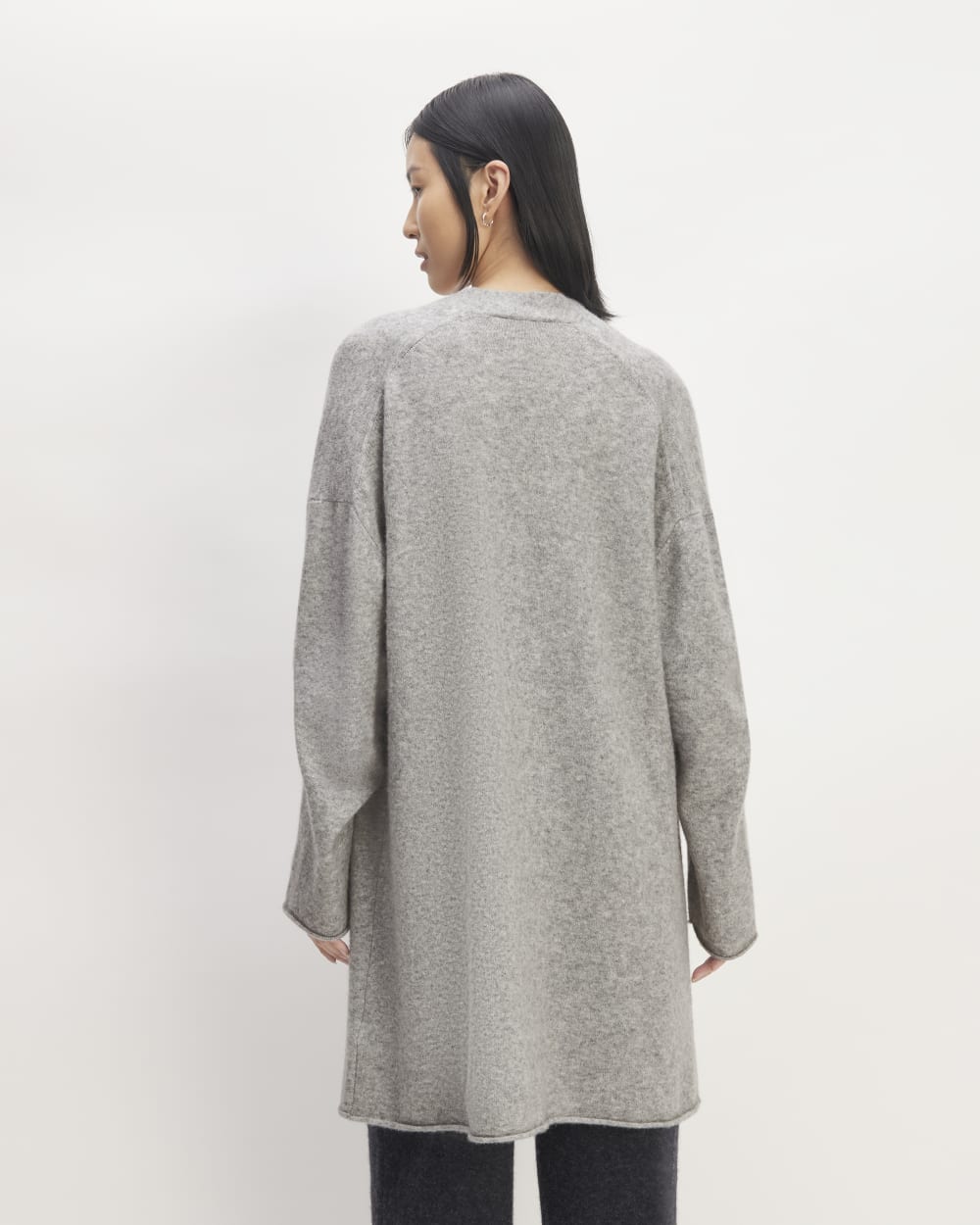 The Cozy-Stretch Long Cardigan | Heathered Grey - Image 6