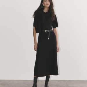 The Ribbed Sweater Dress | Black