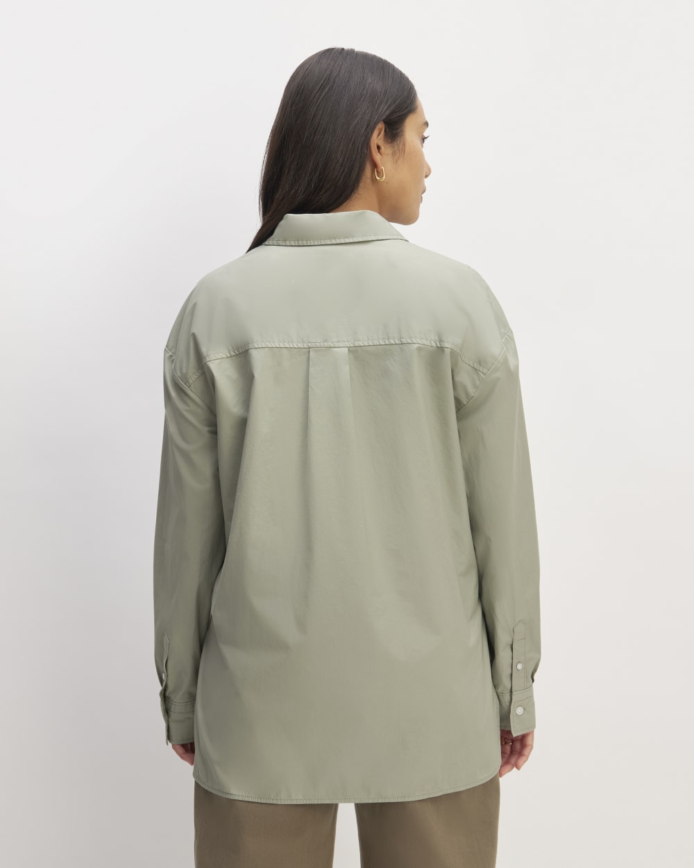 The Supima? Cotton Boyfriend Shirt | Sage Green - Image 6