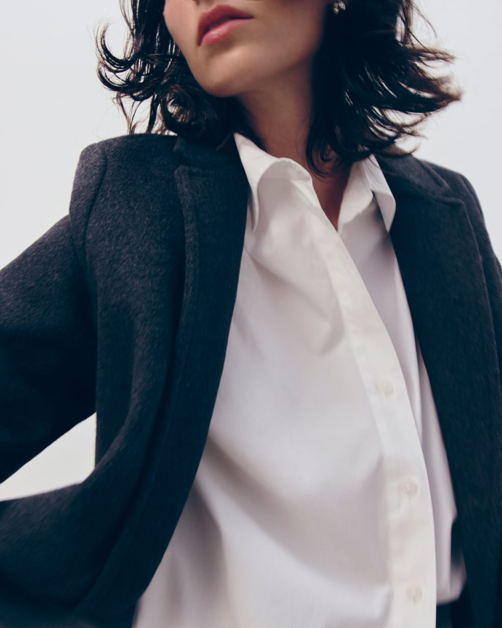 The Topcoat in Wool | Dark Charcoal Melange - Image 3