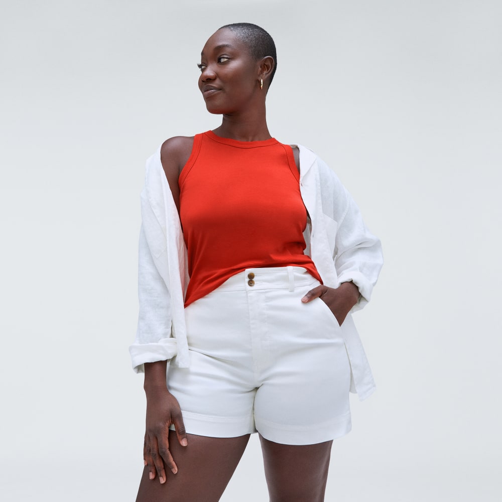 The Tank in Essential Cotton | Red Orange - Image 5