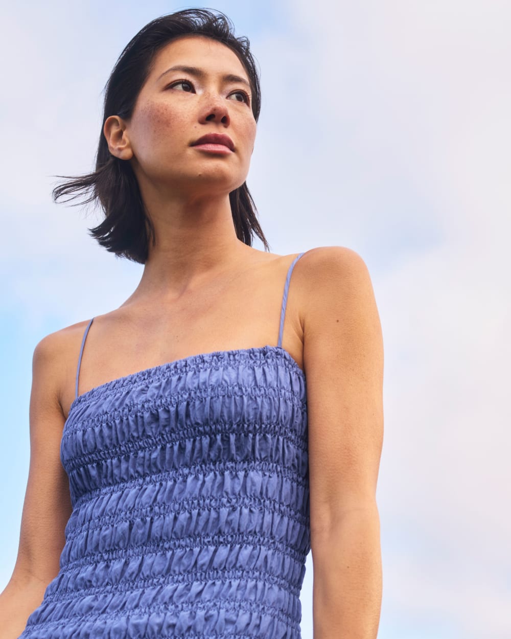 The Smocked Column Dress | Blue Dusk - Image 7