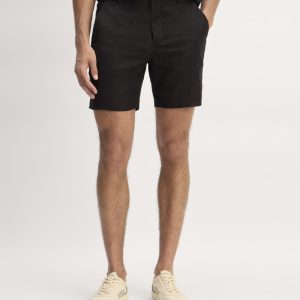 The 7 Linen Trouser Short | Black