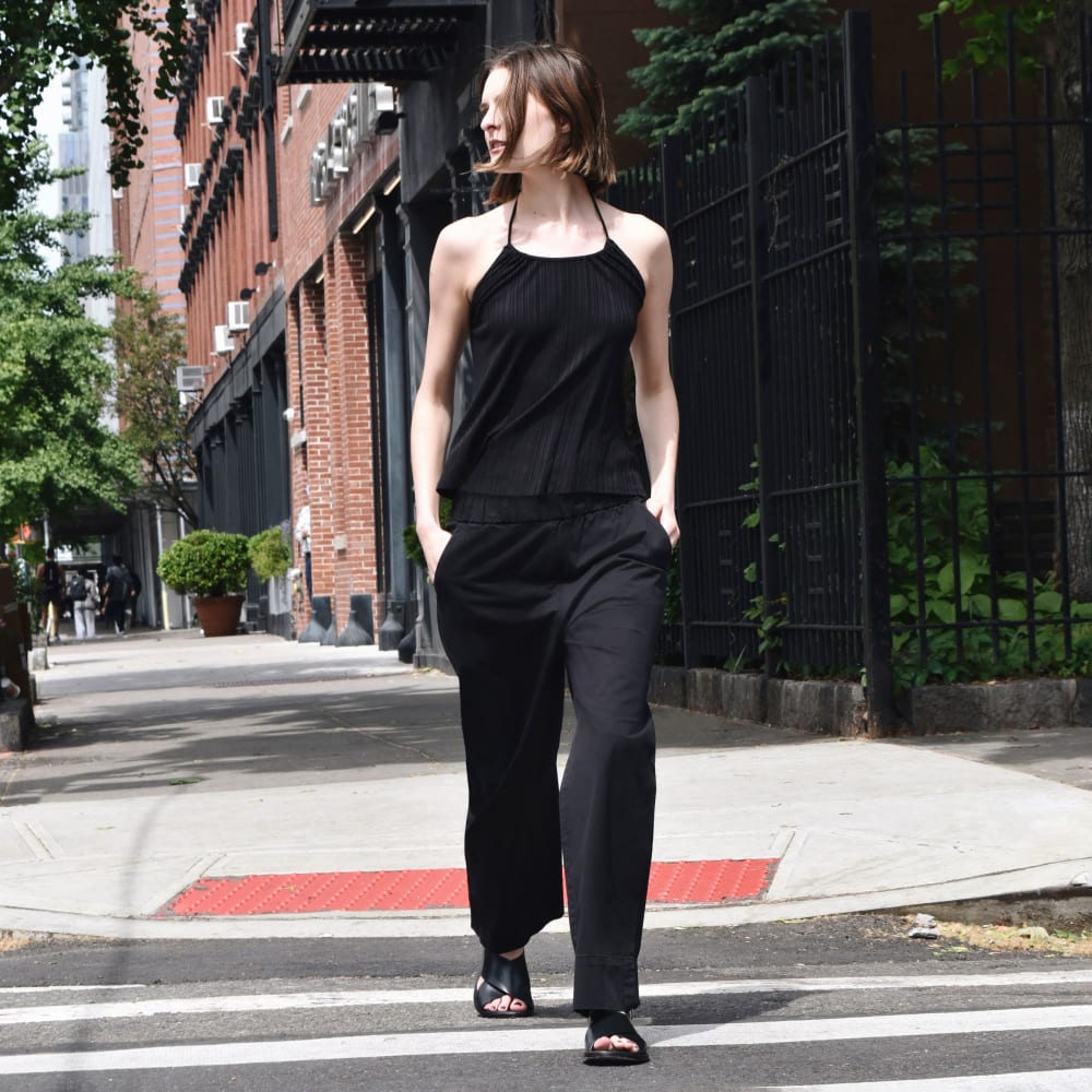 The Rib Soft Knit Halter Top | Black - Image 6