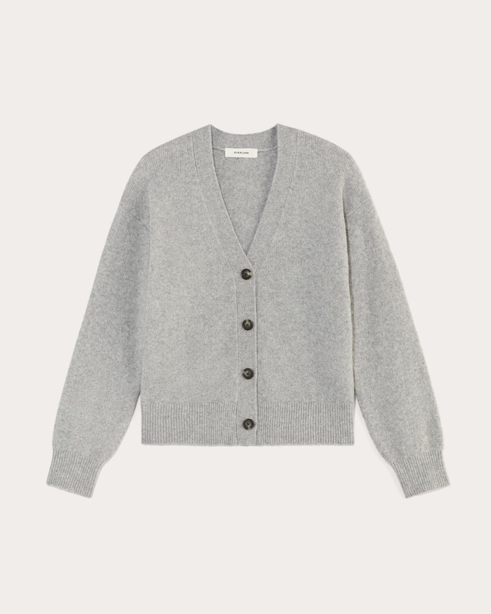 The Cocoon Cardigan in Plush Cotton | Heathered Grey - Image 2