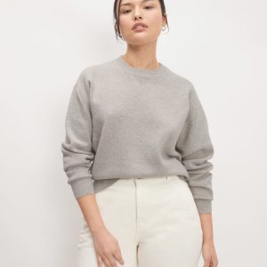 The Cotton-Merino Sweatshirt | Heathered Grey