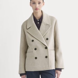 ReWool Short Peacoat | Heather Wheat