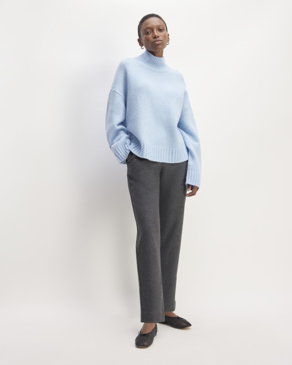The Cloud Oversized Turtleneck | Chambray Blue - Image 3
