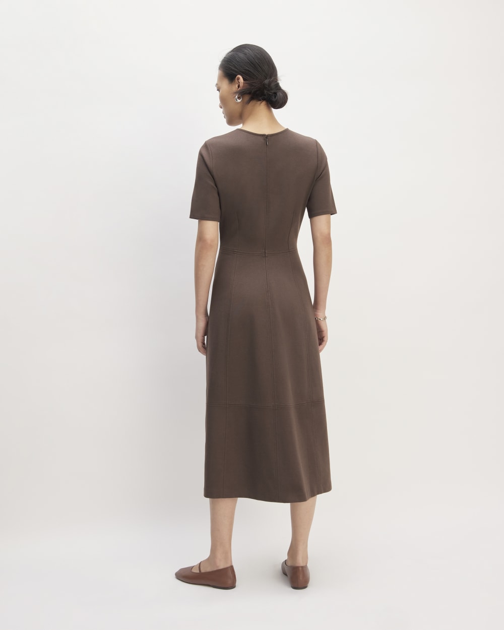 The Dream Short-Sleeve Dress | Earth Brown - Image 6