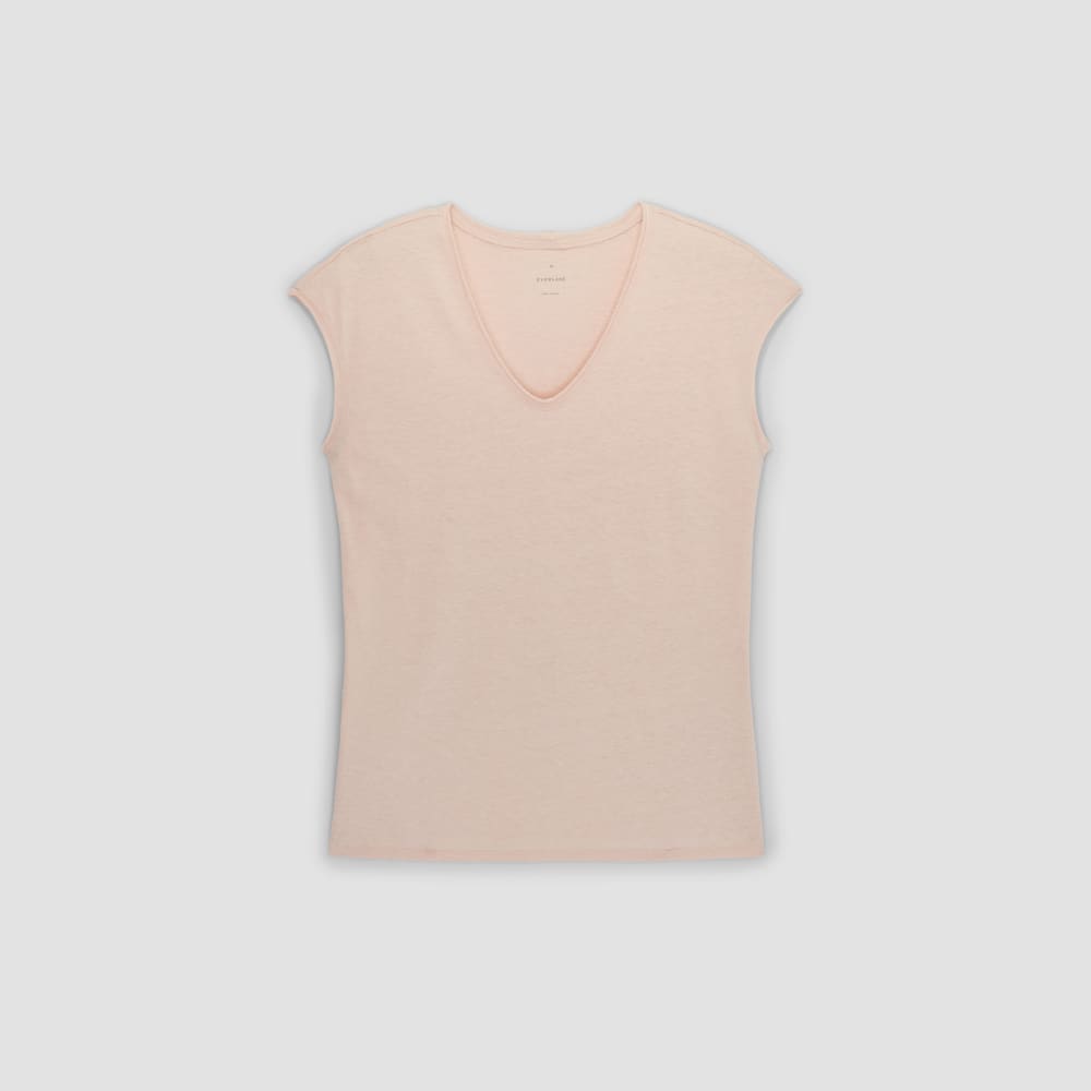 The Hemp Scoop-Neck Muscle Tee | Petal Pink - Image 2