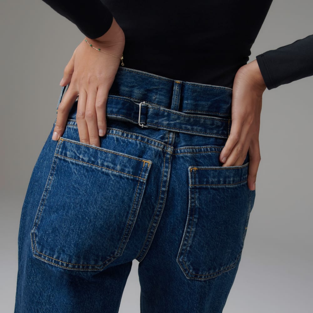 The Cinch Back Utility Jean | Vibrant Blue - Image 4