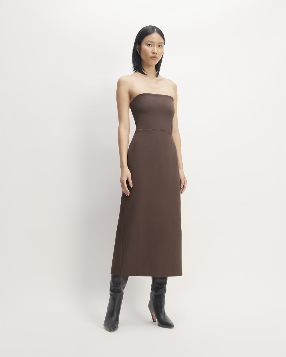 The Dream Strapless Dress | Earth Brown