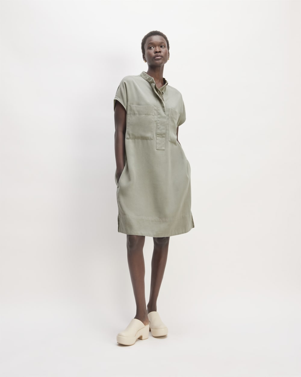 The TENCEL? Easy Workwear Dress | Sage Green