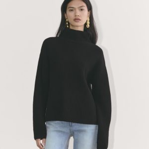 The Fisherman Turtleneck in Wool Cashmere | Black