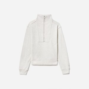 The Track Half-Zip | Light Heather Grey