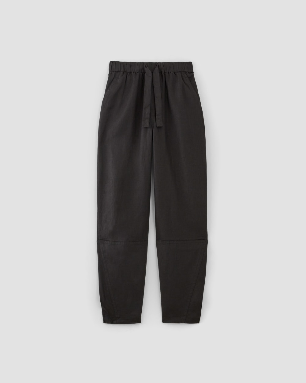 The Linen Pull-On Barrel Pant | Black - Image 2