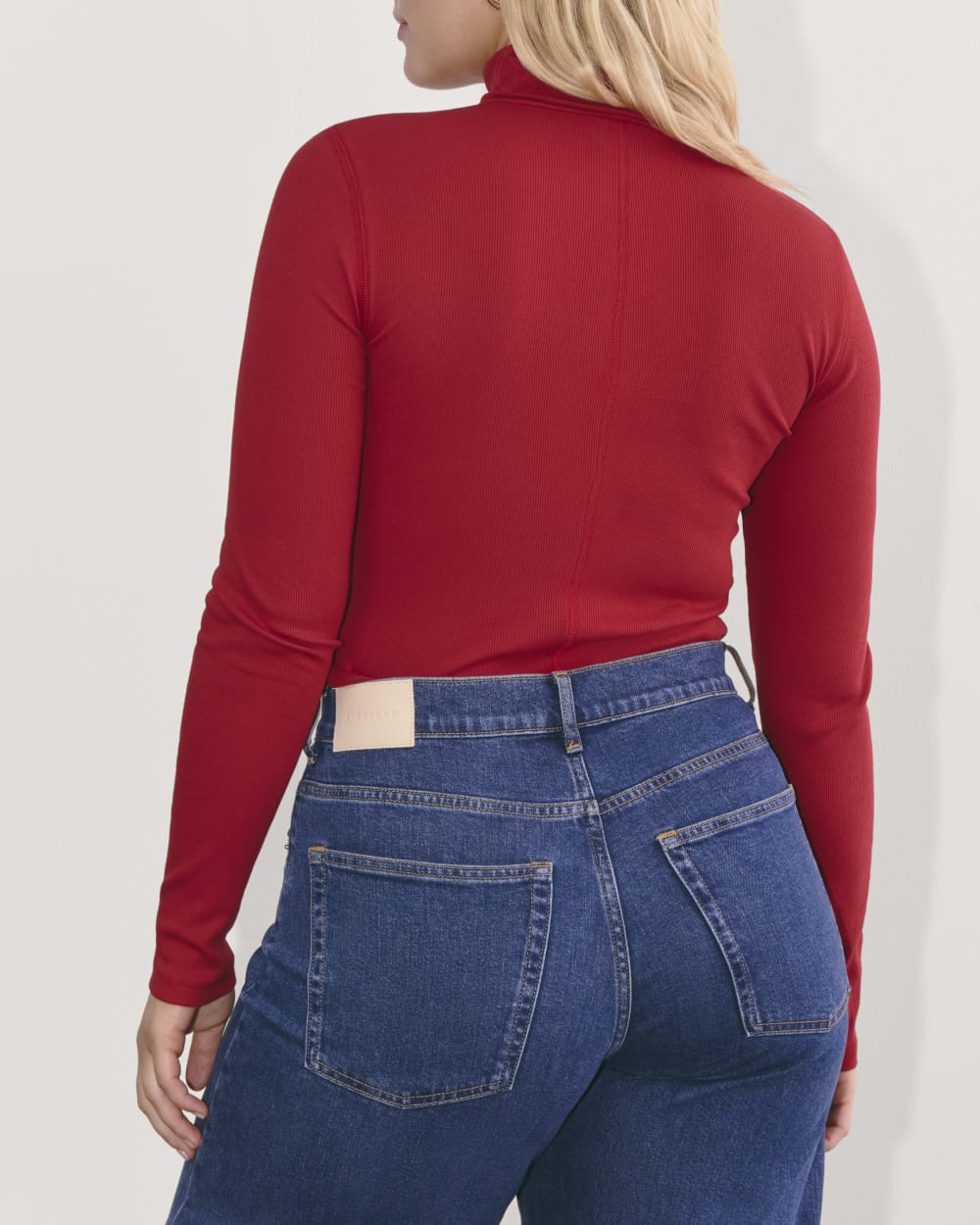 The Luxe Rib Turtleneck | Berry Red - Image 5