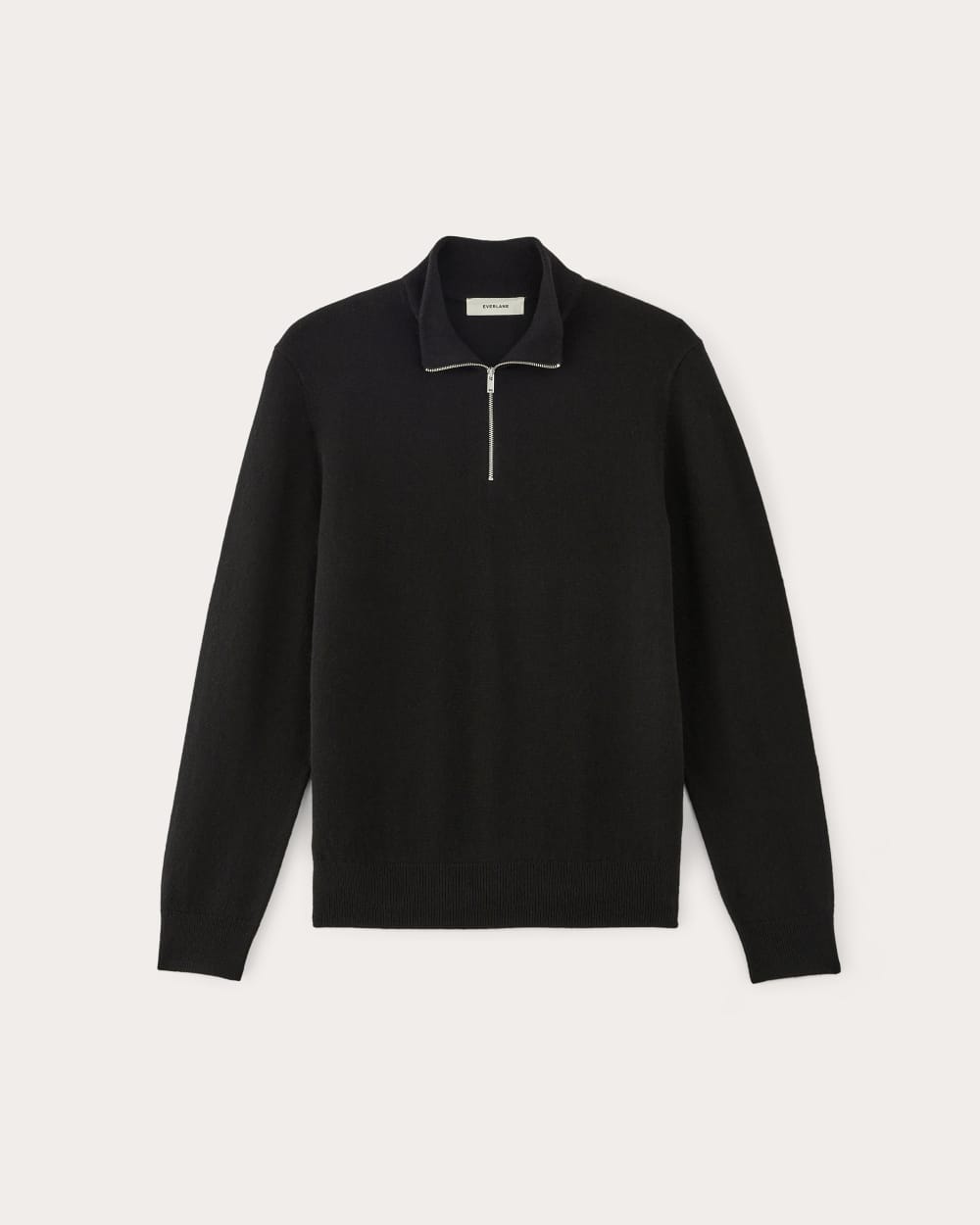 The Quarter-Zip in Cashmere | Black - Image 2