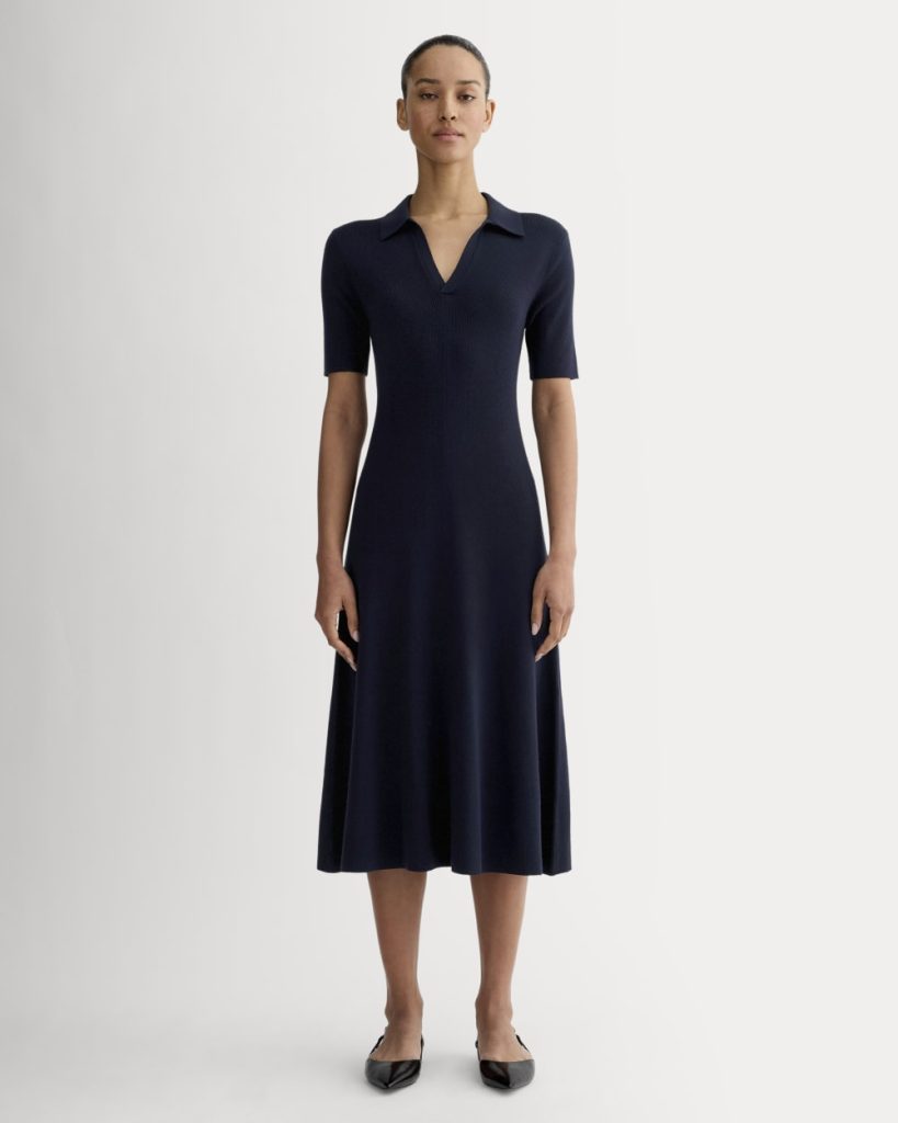 The Knit Polo Dress | Navy