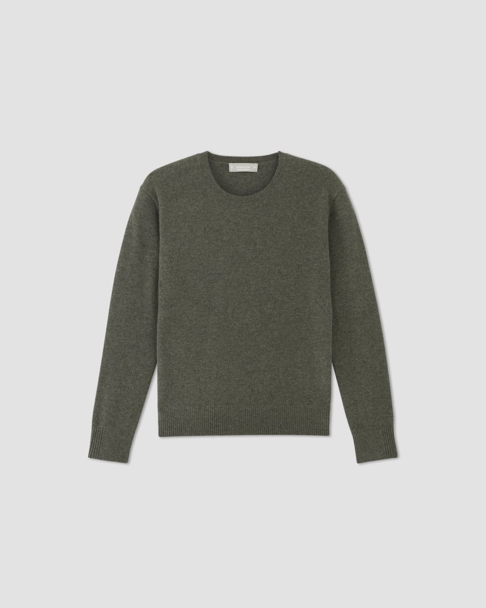 The Classic Crew in Cashmere | Heathered Army Green - Image 2