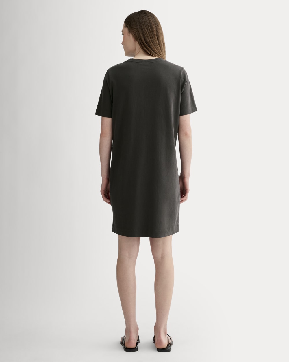 The Organic Cotton Weekend Tee Dress | Washed Black - Image 3