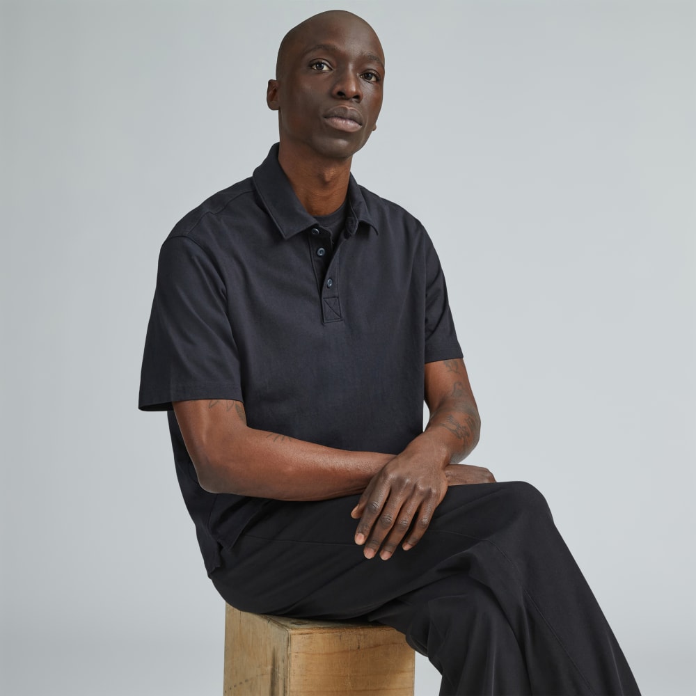 The Premium Weight Relaxed Polo | Black - Image 5