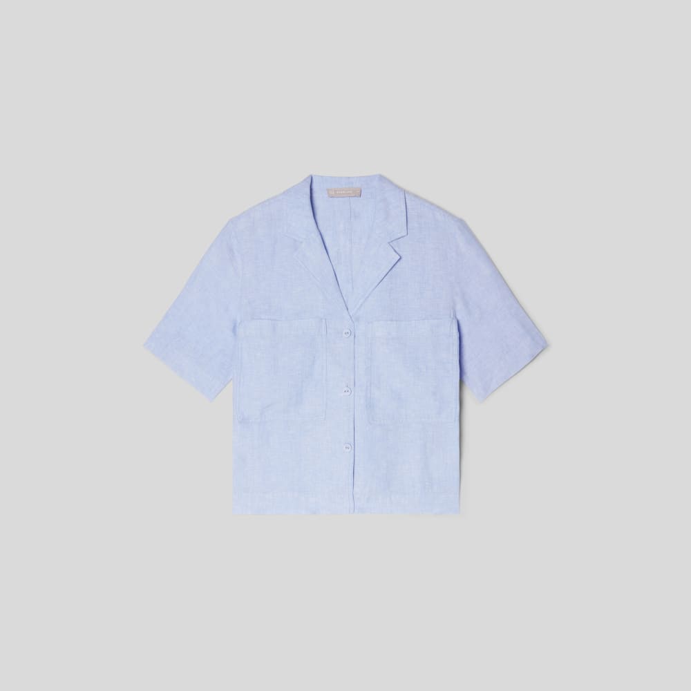 The Linen Workwear Shirt | Light Blue - Image 2