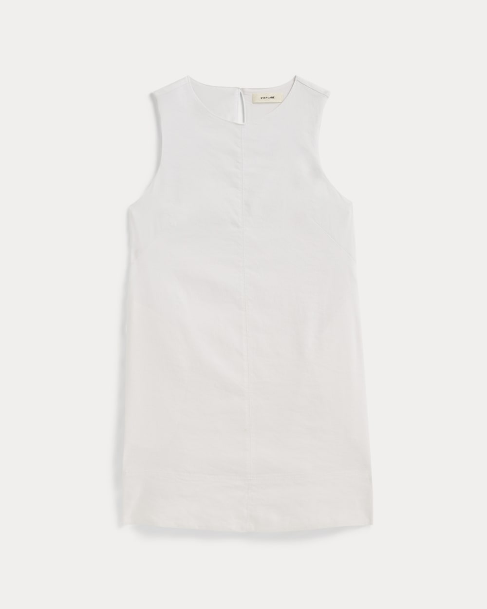 The Shift Dress in Stretch Linen | White - Image 2