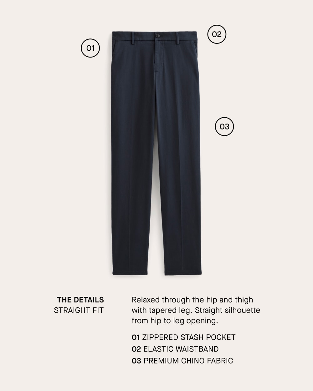 The Transit Chino | Deep Navy | Straight - Image 4