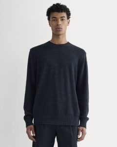 The Cotton Linen Pullover | Navy