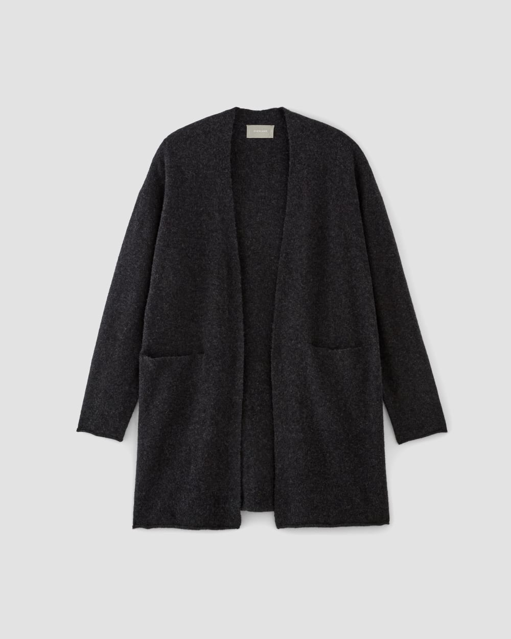 The Cozy-Stretch Long Cardigan | Charcoal - Image 2