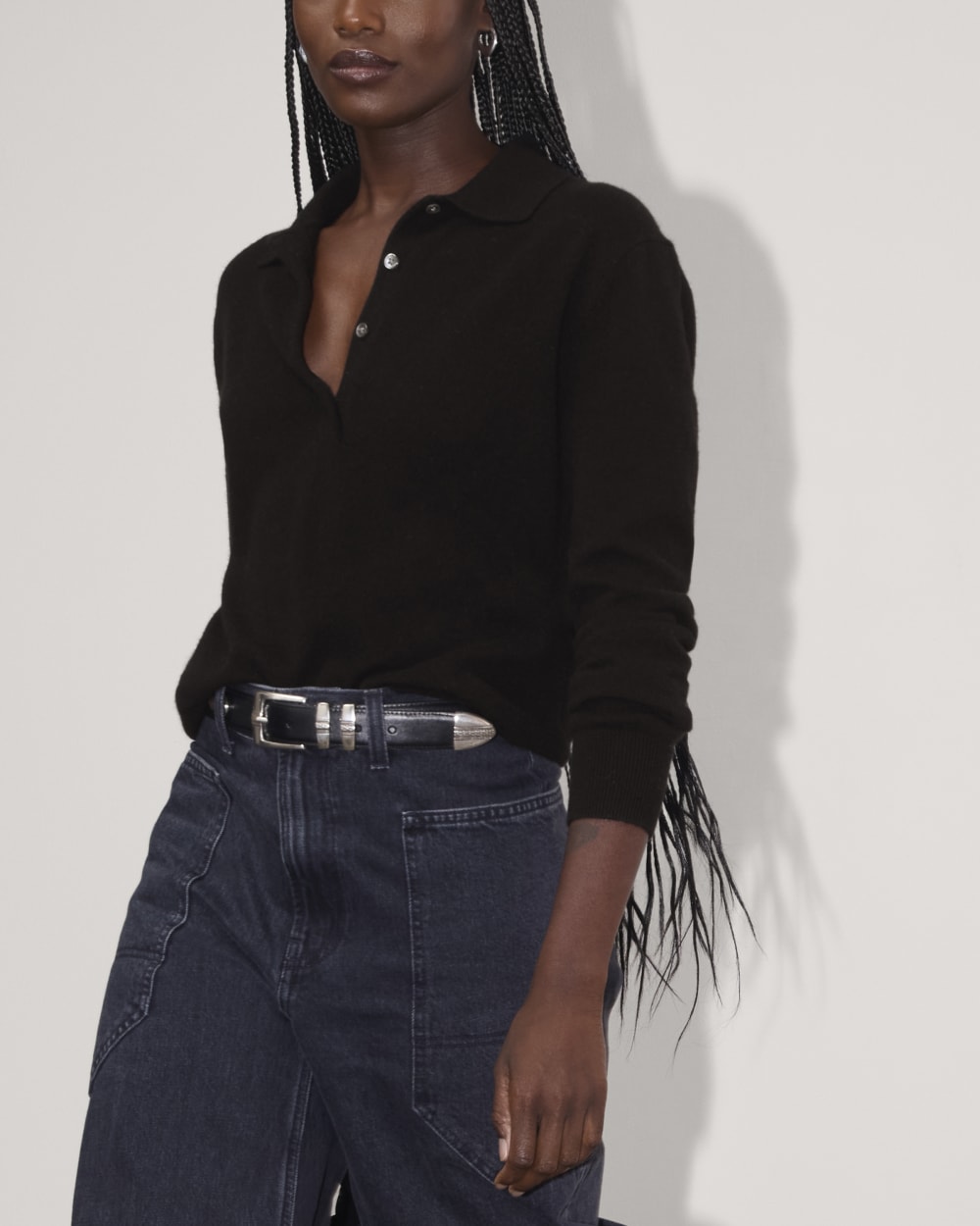 The Classic Polo in Cashmere | Black - Image 2