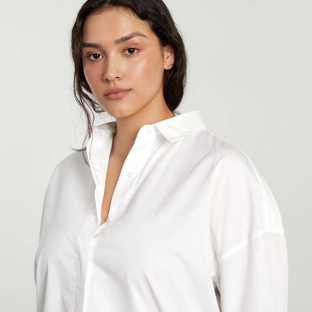 The Oversized Poplin Shirt | White - Image 4