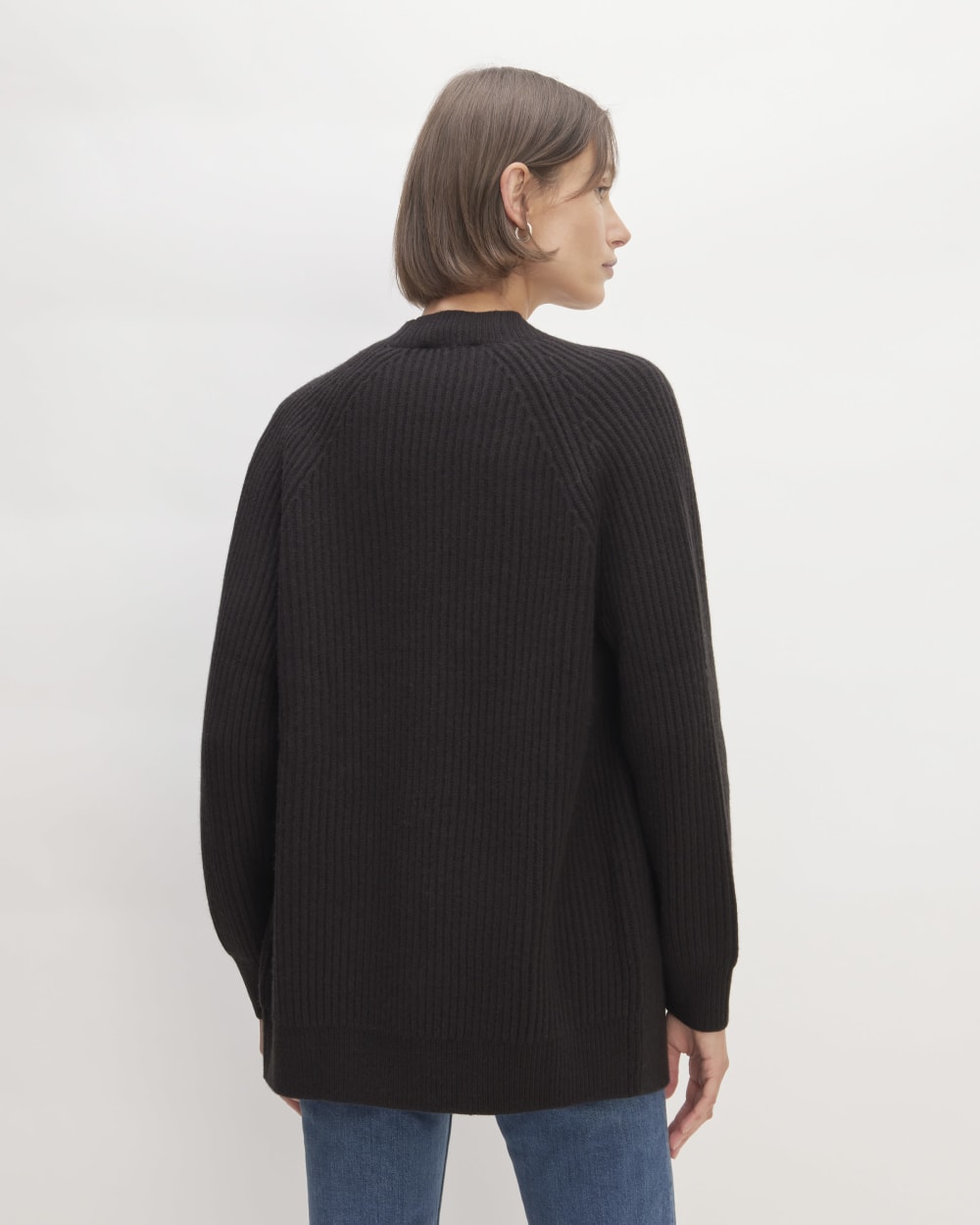 The Felted Merino Cocoon Cardigan | Black - Image 6