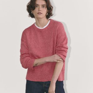 The Boxy Sweater in Everyday Cotton | Pink Peony / Classic Red