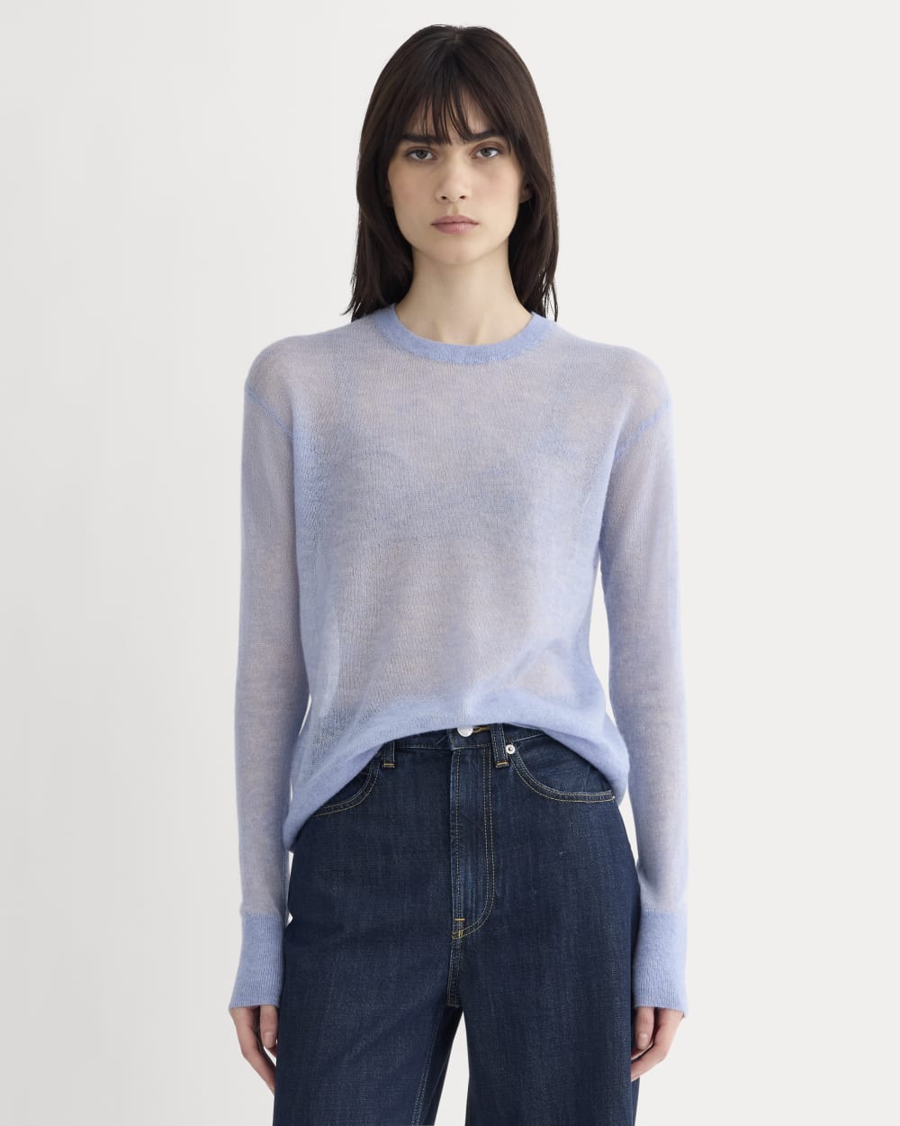 The Air Alpaca? Relaxed Crew Top | Soft Blue