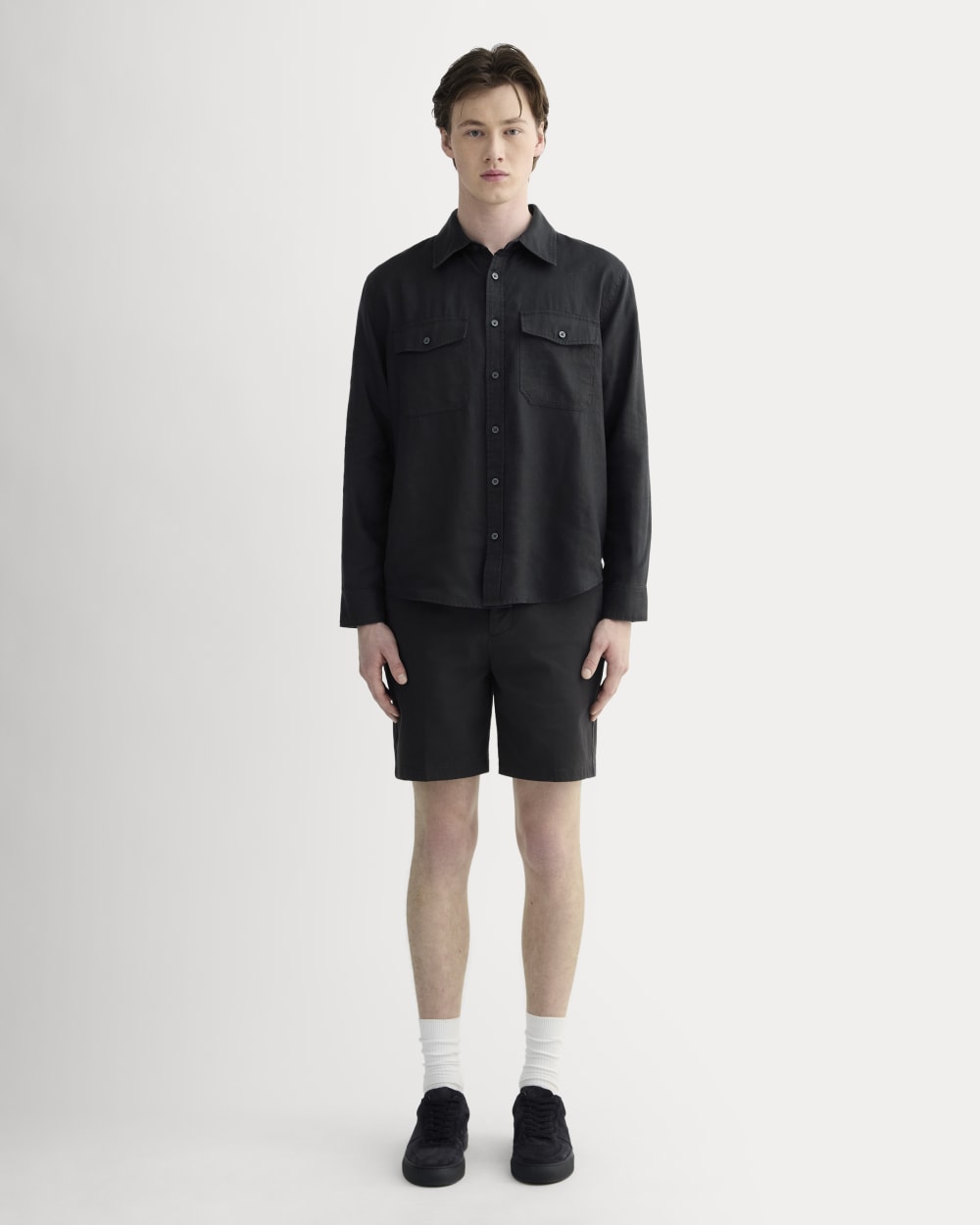 The Linen Utility Shirt | Black - Image 3