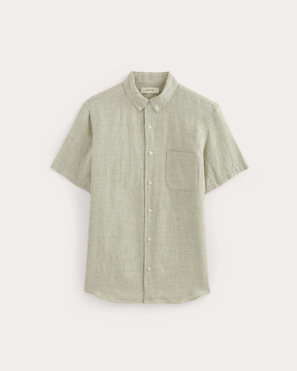 The Classic Short-Sleeve Shirt in Linen | Elm Gingham - Image 2
