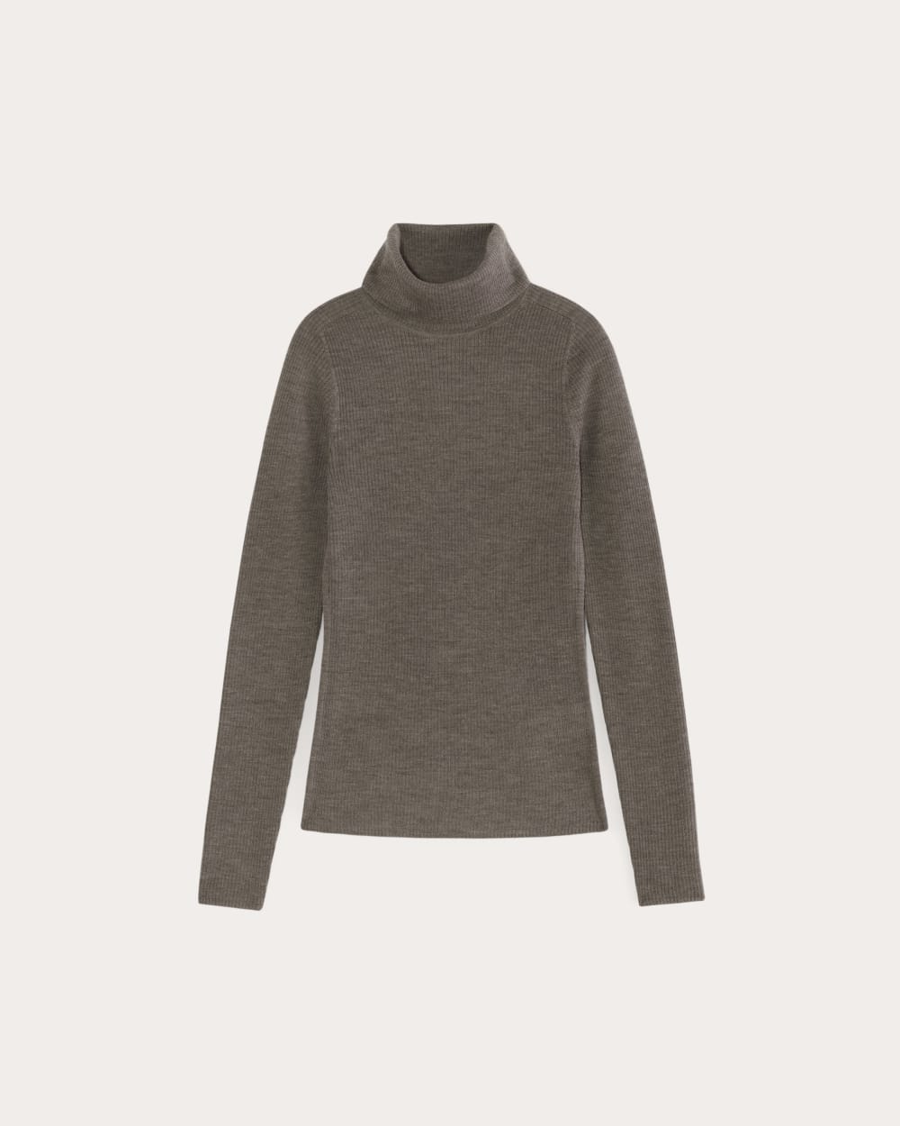 The Turtleneck in Ultrasoft Merino | Heather Cocoa - Image 2