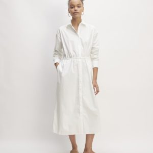 The Supima? Cotton Midi Shirt Dress | White