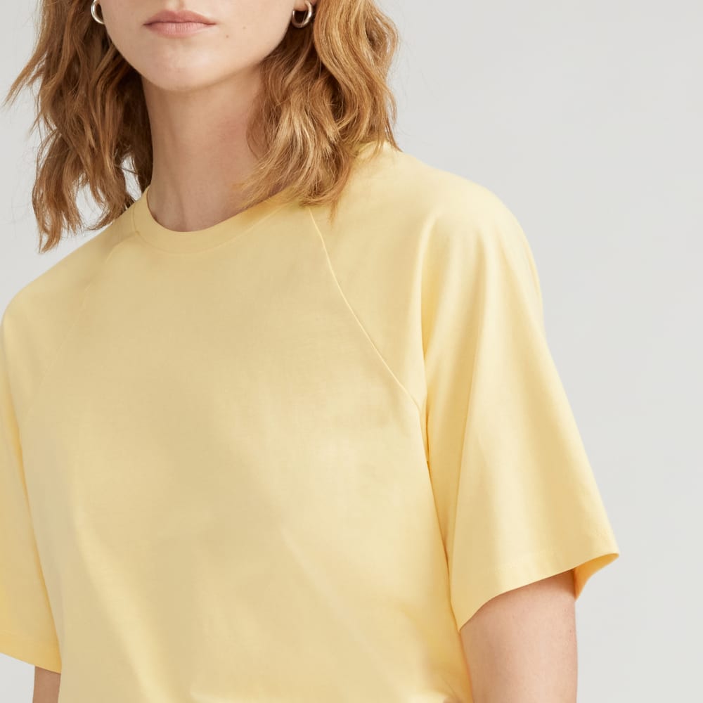 The Organic Cotton Raglan Tee | Pale Yellow - Image 3