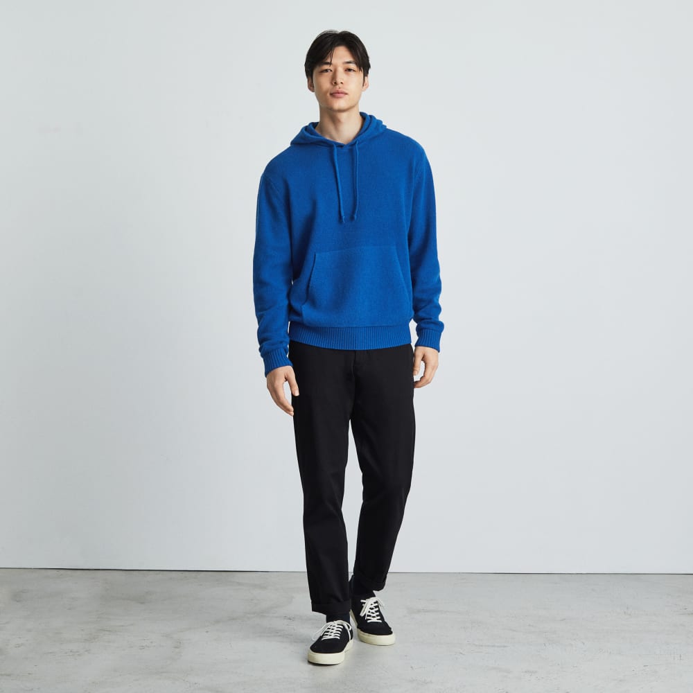 The Felted Merino Hoodie | Azure - Image 4