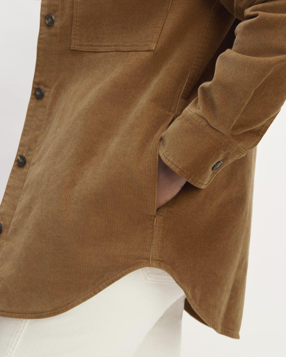 The Corduroy Oversized Shirt Jacket | Toasted Coconut - Image 5