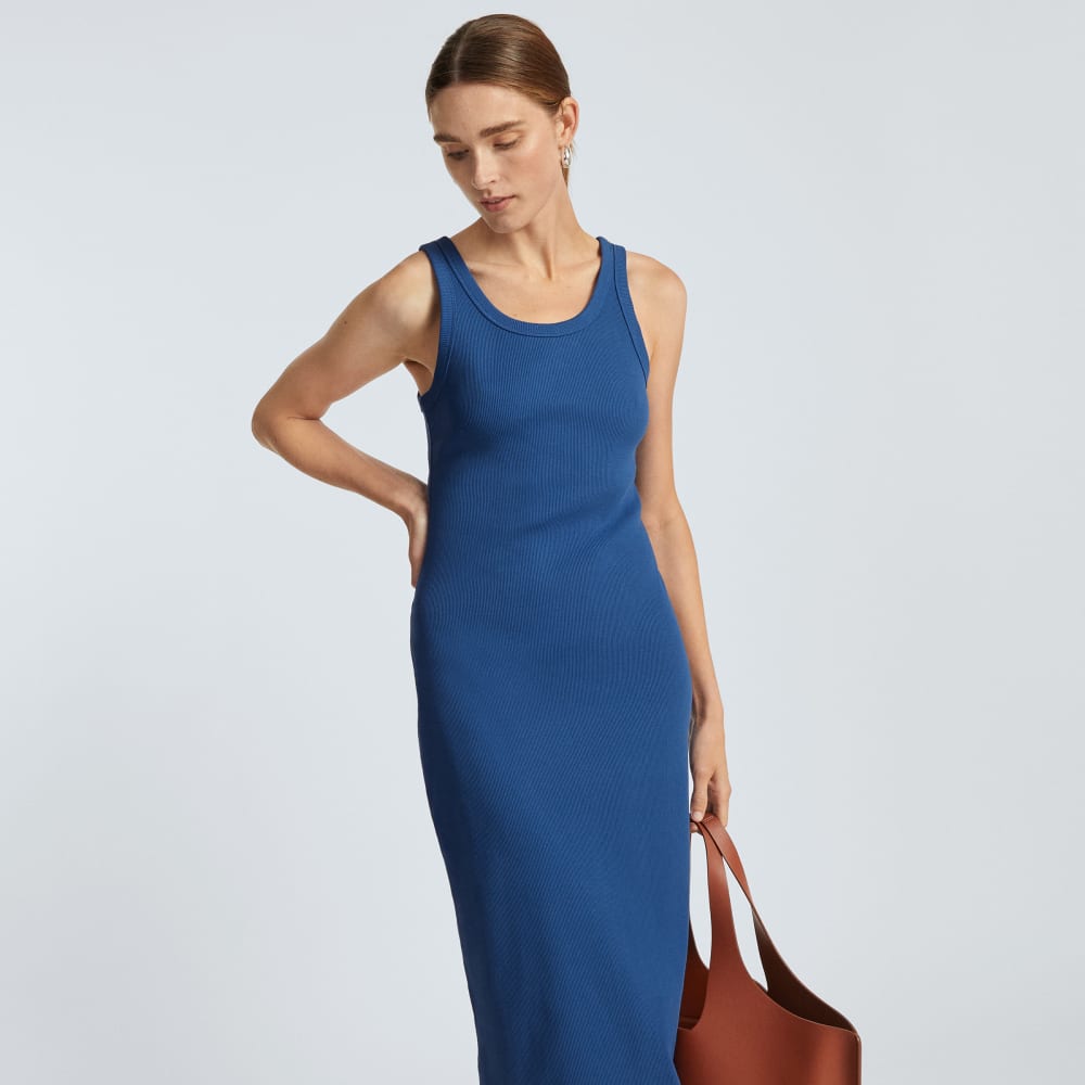 The '90s Rib Dress | Deep Blue - Image 5